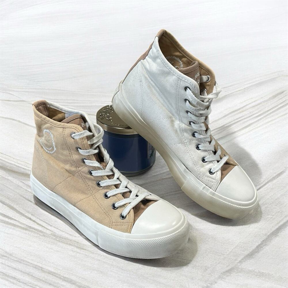 American Eagle Canvas Color Block High Top Sneakers Women’s Size 9 -Smiley Co